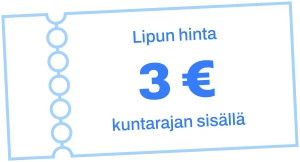 Lipun hinta kolme euroa kuntarajan sisällä.